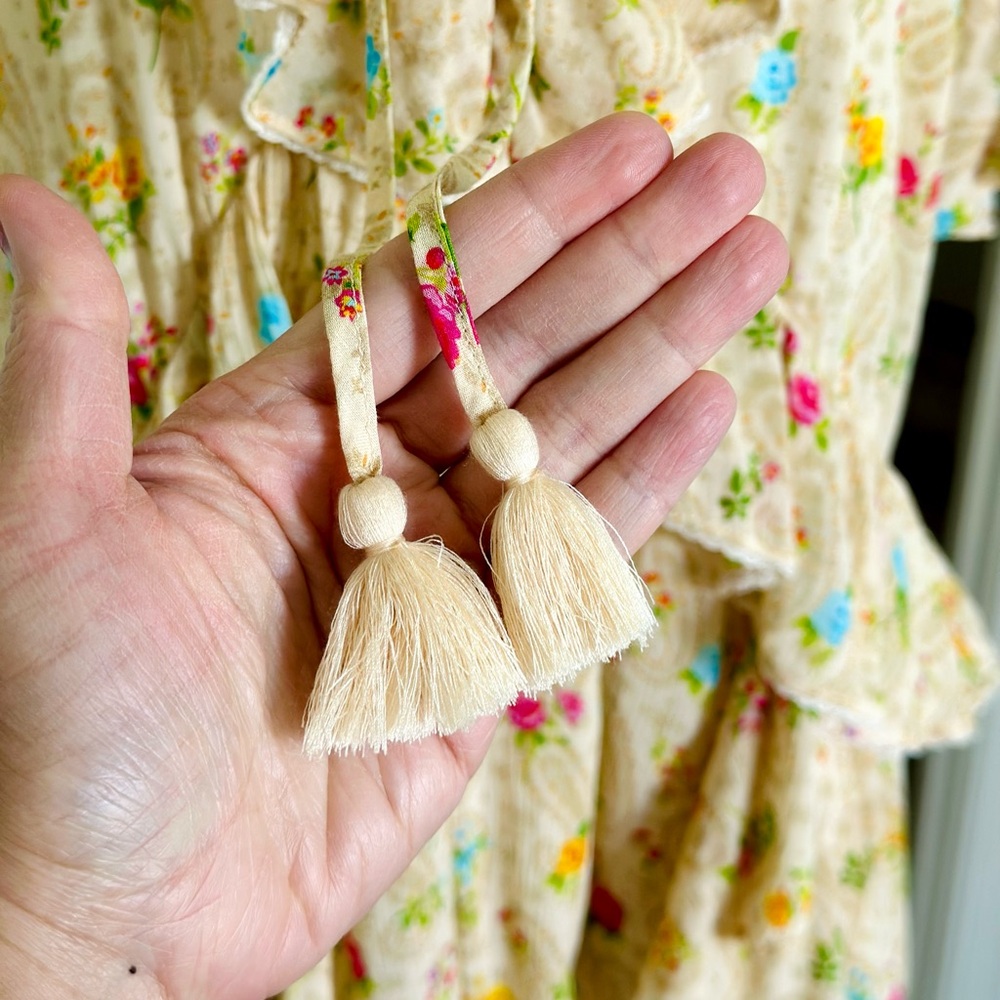 🌸 SPELL 🌸 Fleur Flutter Sleeve Mini Dress SMALL - Picture 6 of 10